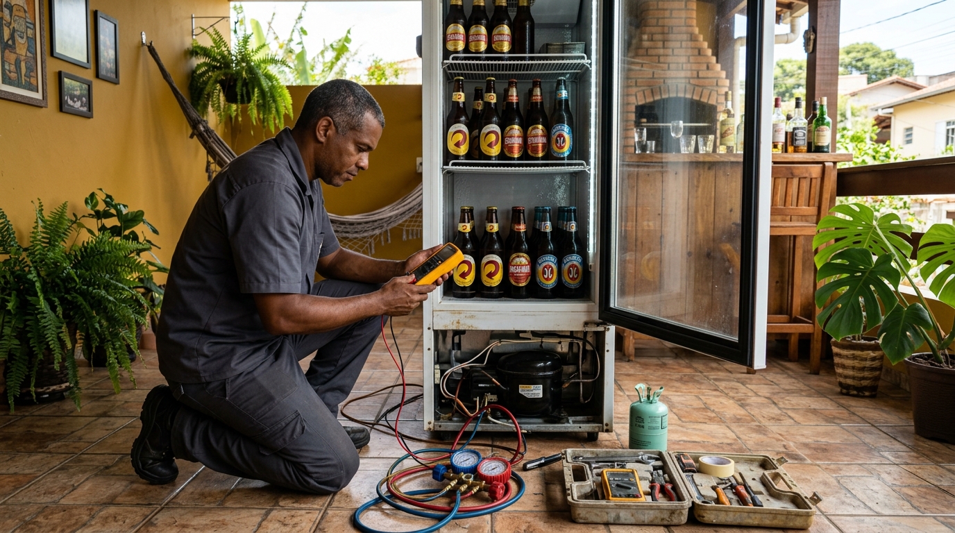 Manutenção da placa eletrônica de cervejeira em Fortaleza‑CE